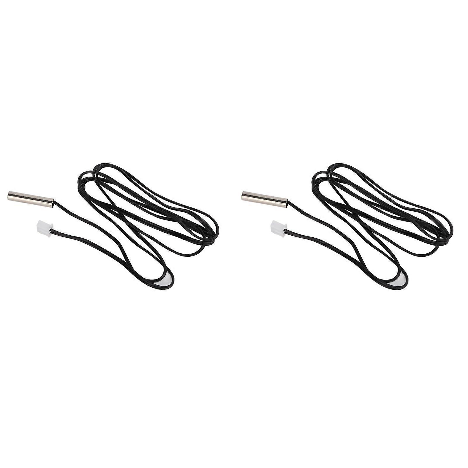 B3950 NTC Thermocouple 10K Waterproof Stainless Steel Temperature Sensor for Accurate Temperature Testing - Pack of 2