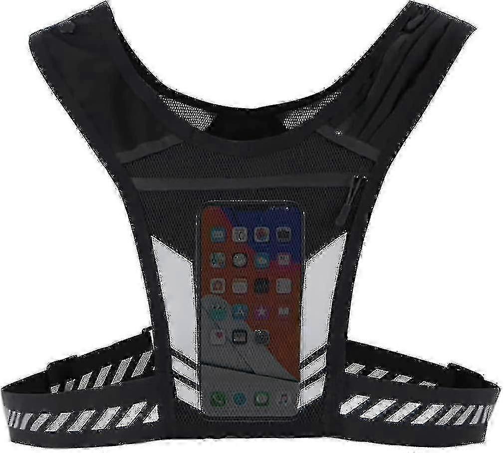 Running Vest Phone Holder, Breathable Reflective Running Vest, Sport Jogging Vest For Running, Gym
