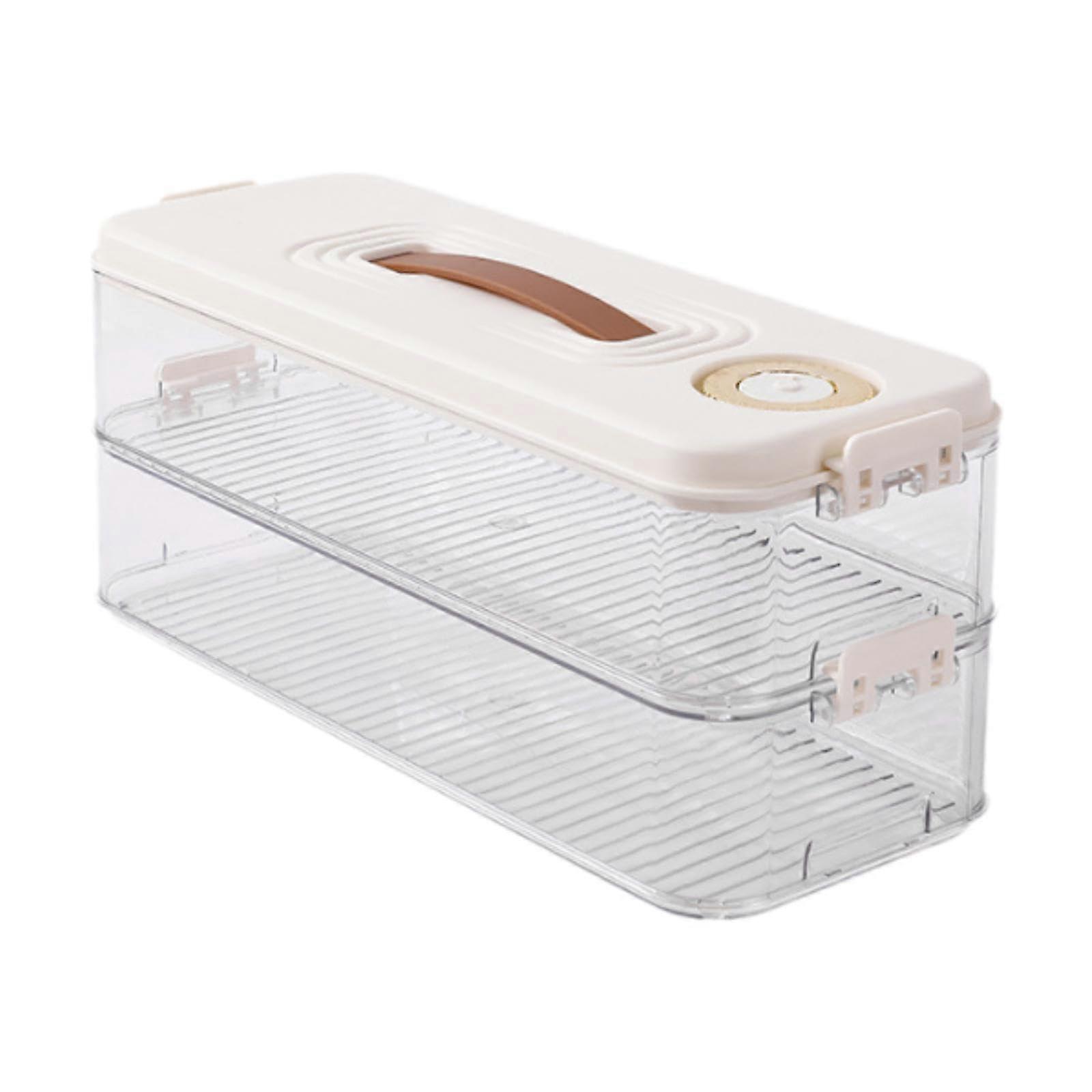 Food Storage Containers with Lids, Transparent Double-Layer Design, Leak-Proof Sealed Organizer for Picnics and Meal Prep