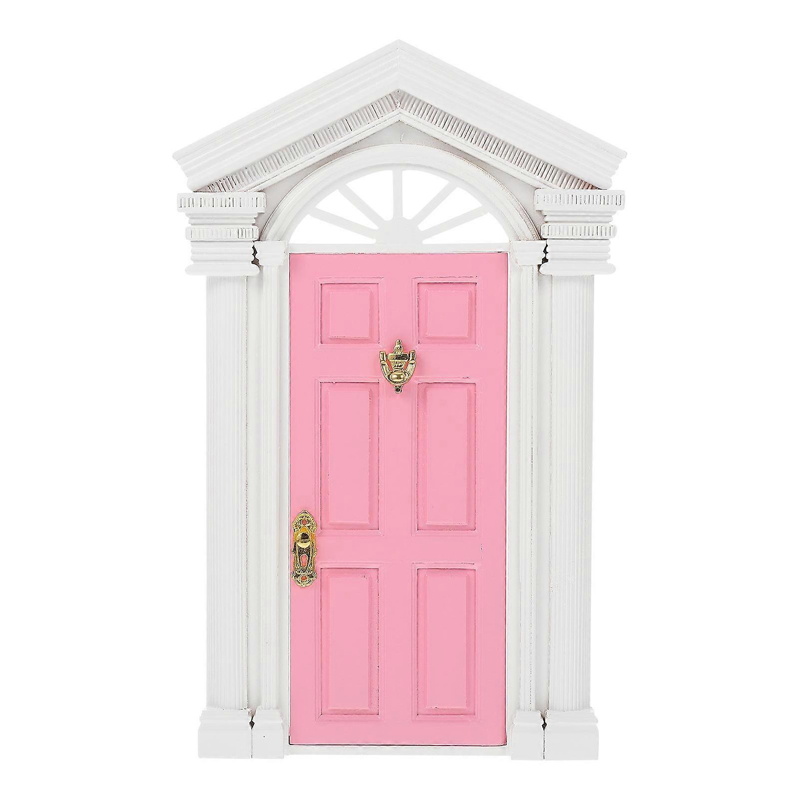 1pc 1/12 Mini Door 6 Grids Miniature Open Wood Door