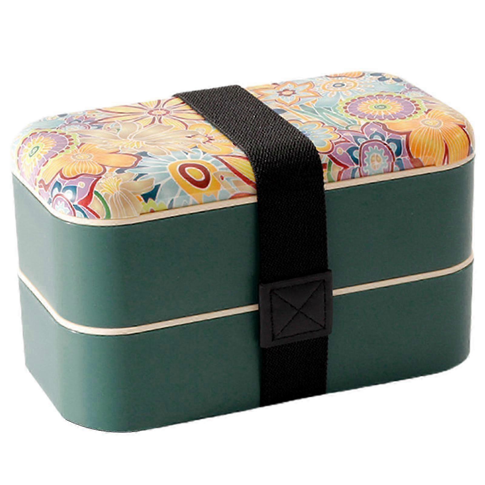 Practical Heat-resistant Double Layer Lunch Box for Home Use