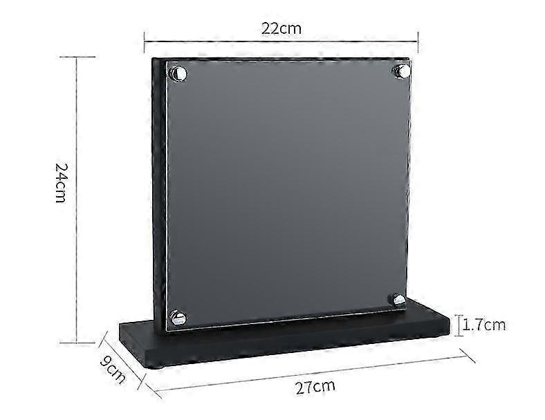 Magnetic Knife Block, Double-Sided Natural Black Wood Knife Holder with Transparent Acrylic Shield