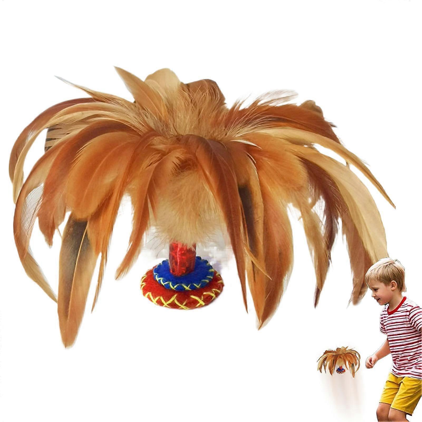 Shuttlecocks Kick and Kicking Shuttlecocks for Kids, Chinese Jianzi Foot Sports Game, Outdoor Training Toy for Children