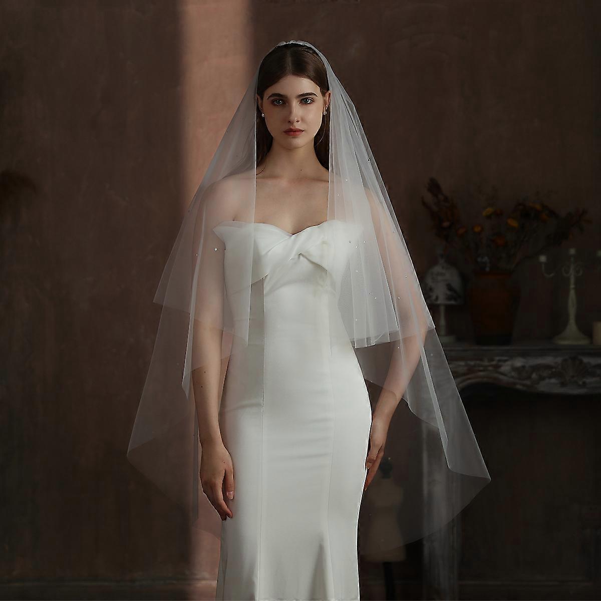 Deimantinis dvisluoksnis vestuvinis šydas, מכנסי ענק לאחסון מטען, 130x160 ס"מ