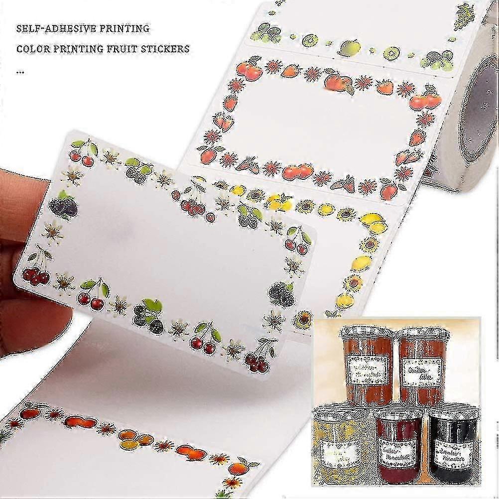 1 Roll/250 Pieces Food Labels Self Adhesive Jam Jar Labels 5x3cm Container Labels