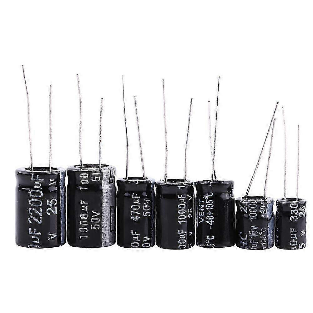 125pcs 1uF~2200uF 25 Values Electrolytic Capacitors Variety Set