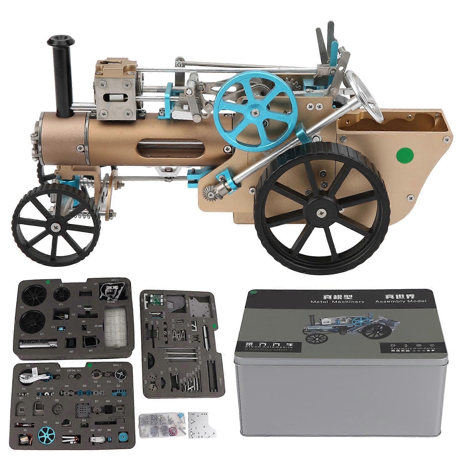 Steam Engine Model DIY Kit Metal Assembly Mechanical Model Educational Puzzle Durable Components Precise Design for Hobbyist