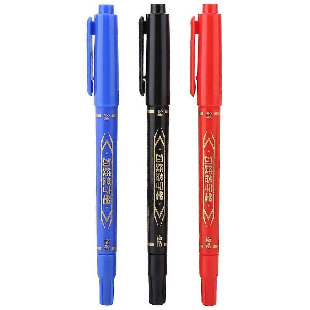 2025 Ultimo Modello 3Pcs Piccolo Penna di Marcatura A Doppia Testa Linea Marker CD Stroke