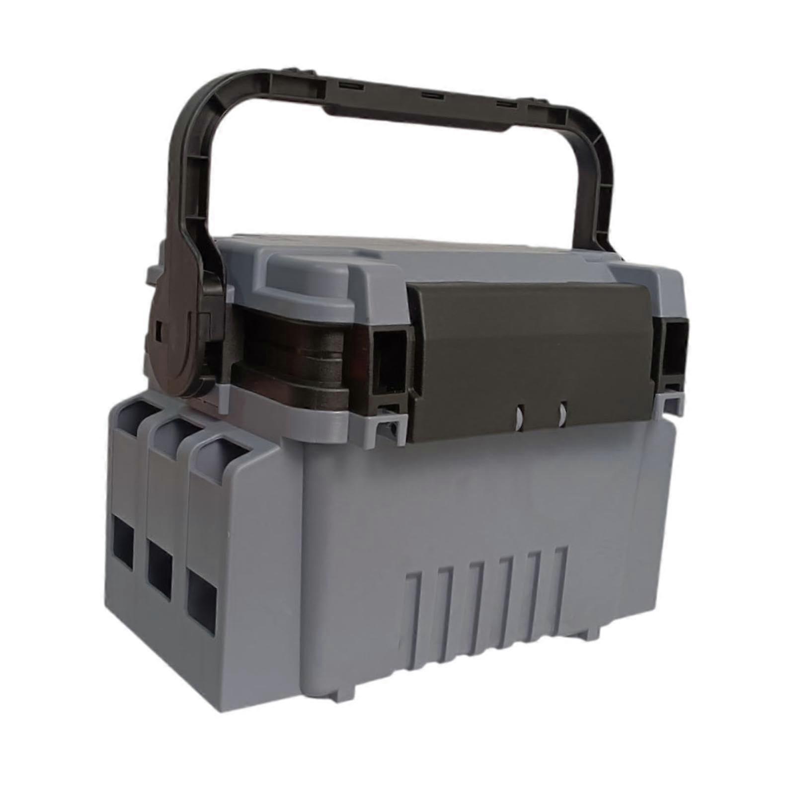 Fishing gear storage box, multifunctional equipment, multifunctional doublelayer bag, portable equipment storage box, gray