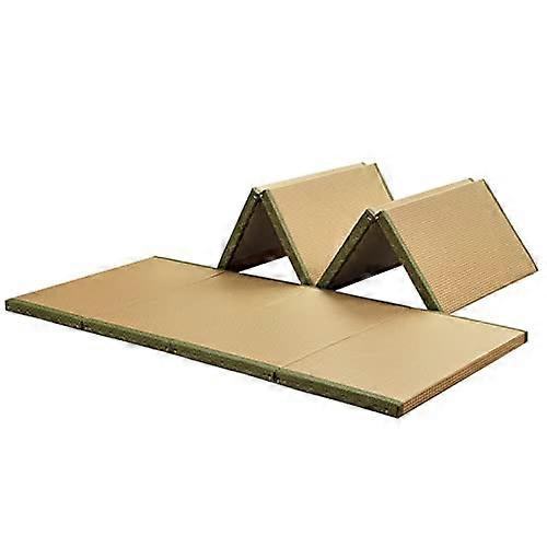 Foldable futon mattress made from coconut palm fibers for meditation, yoga, and comfortable floor sleeping, 100x200cm (39x79 inches), 5cm thick.
