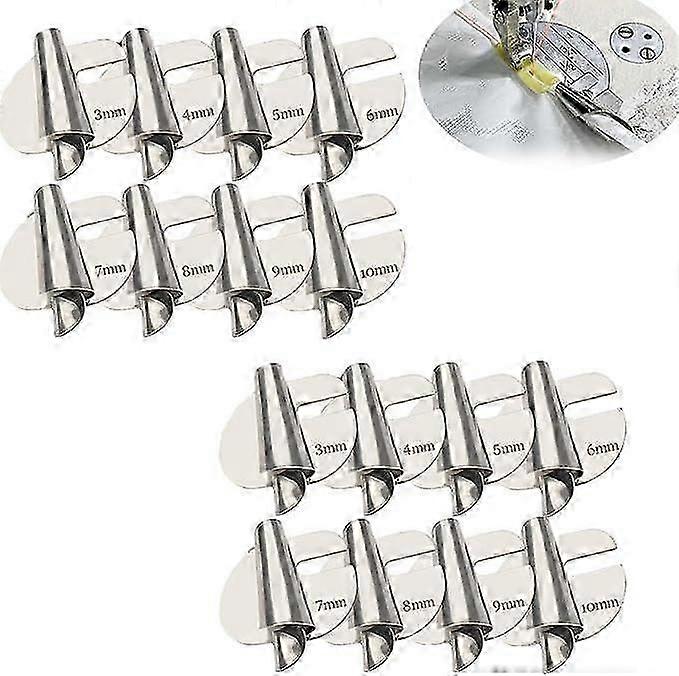 Dikiş Haddelenmiş Hemmer Ayak, Dikiş Haddelenmiş Hemmer Ayak Üniversal, [3-10mm] - 8 Boyutları Geniş Haddelenmiş Etek Basınç Ayağı, Dikiş Makinesi Baskı Ayağı