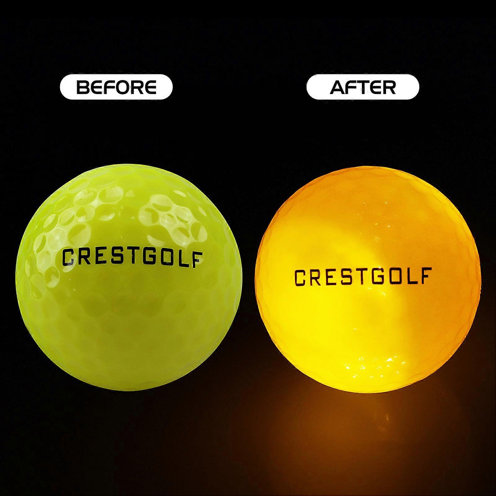 6stk LED glødende golfbolde nat LED golfbolde lysende golfbolde