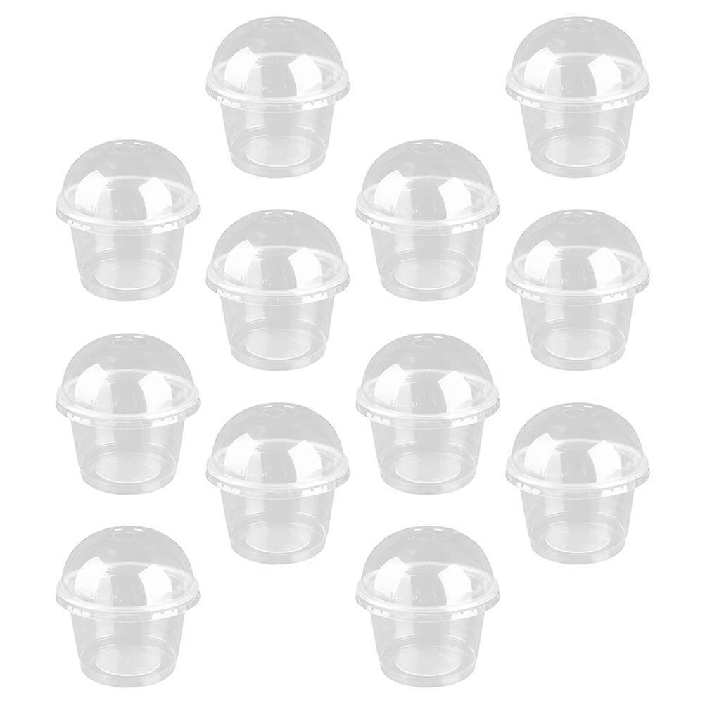 Clear Salad Cups with Cover Made of PP Material for Kitchen Use 20pcs 250ml Transparent