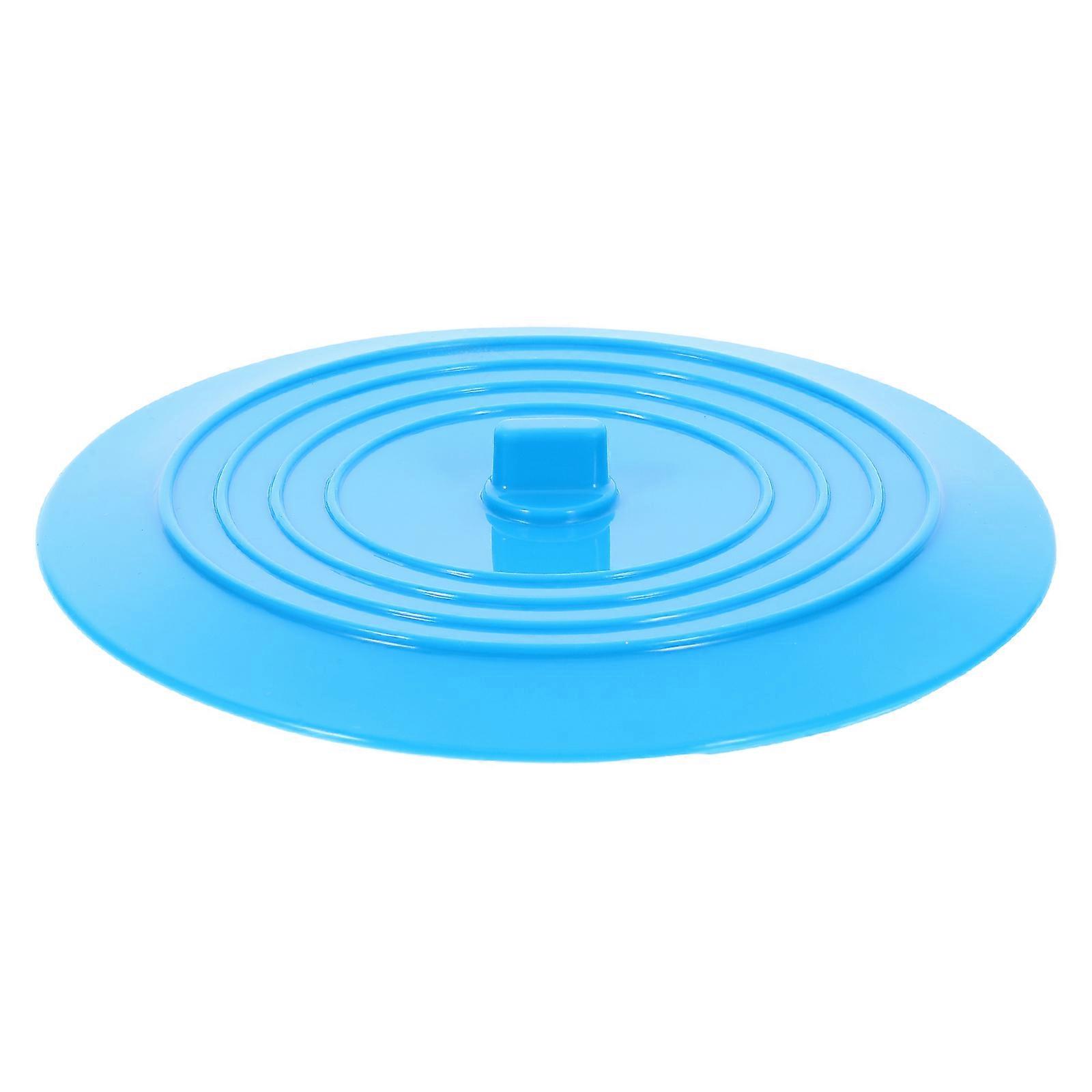 Drain Cover Bathtub Tub Stopper For Bathroom Use Prevent Clogs Blue 15.20X15.20X0.10CM Silicone 1Pack