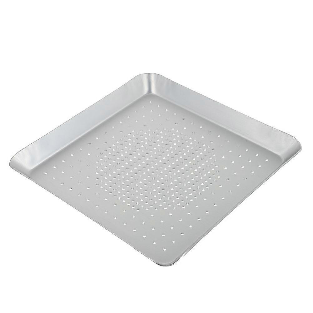 Aluminum Alloy Square Perforated Pizza Baking Pan – High Temperature Resistant, Non Stick, Easy to Clean, Practical for Home Bakers and Pizza Lovers