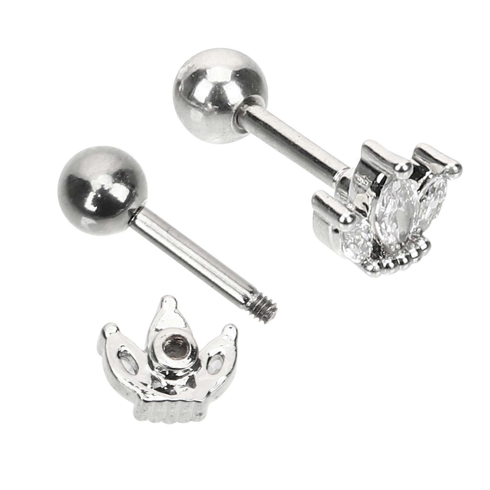 Piercing Jewelry Ear Studs Copper Material 0.8X0.5CM Wedding Accessory 1Pair