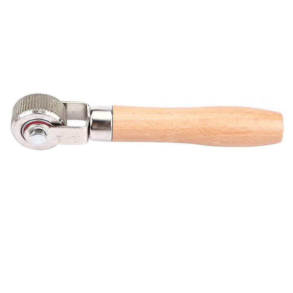 Efficient Tire Patch Tool with Wooden Handle Roller Bearing Design (3.9 x 7.9 inches)