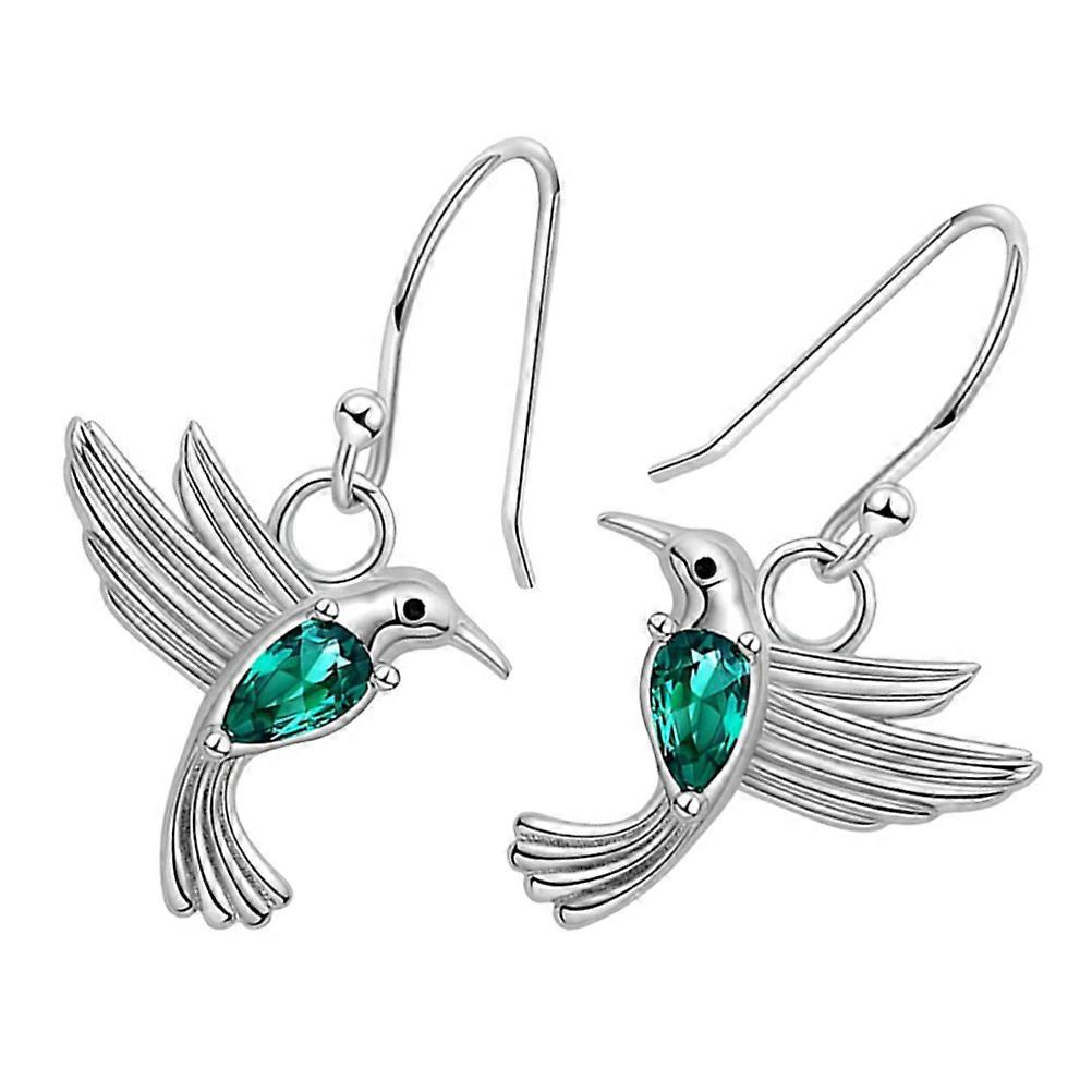 Here's a polished and professional product description for your **1 Pair Hummingbird Dangle Earrings with Zirconia**:
 
### **1 Pair Hummingbird