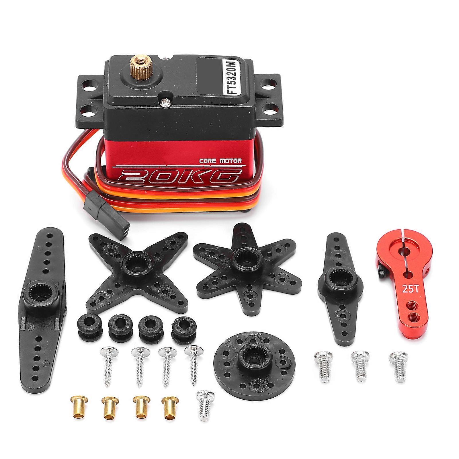FT5320M 20KG Metal Waterproof Gear Servo High Torque RC Servo Durable RC Car Accessory