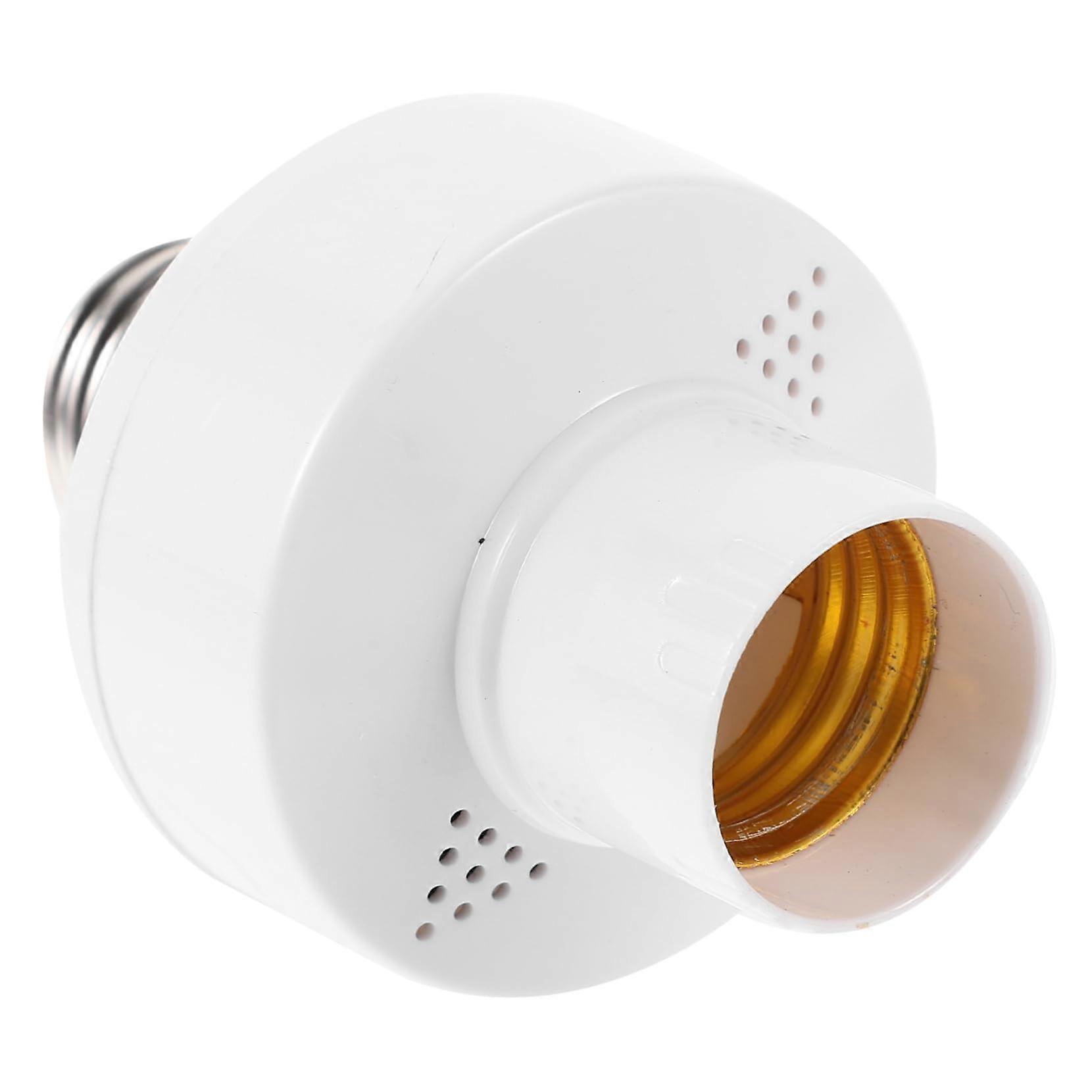 Voice Controlled Lamp Holder Intelligent Replacement Part for Lights Compatible with LED and Energy Saving Bulbs for Bathroom Garages