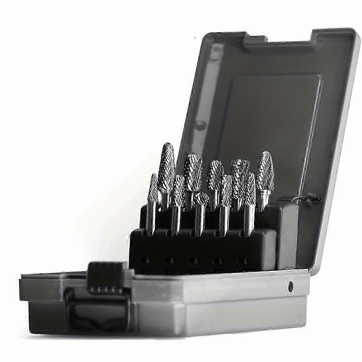 1/4 Carbide Burr Kit 1/4 Shank Die Grinding Bit for Metal Rotary Tool File Welding Wood Stone Deburring