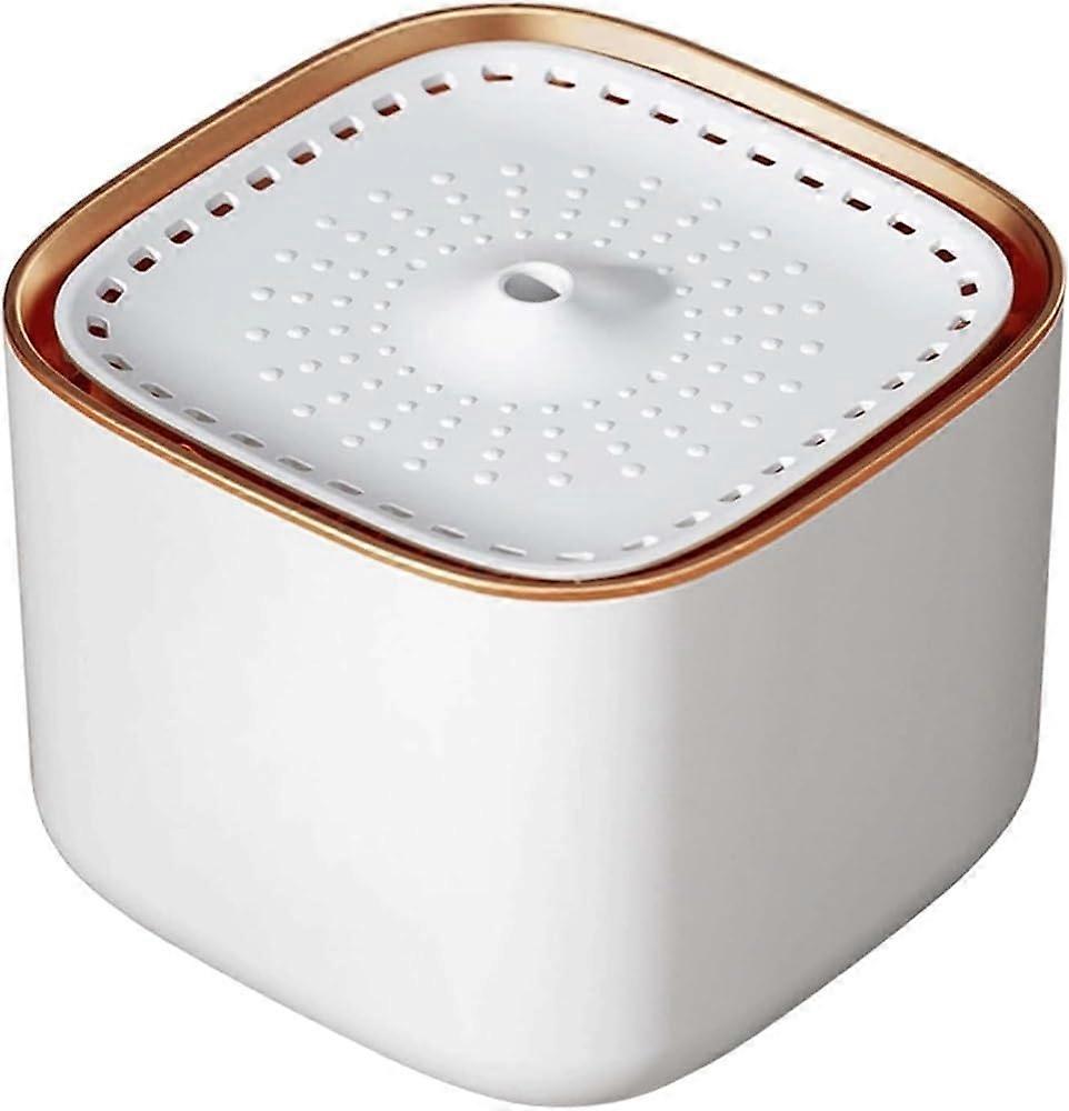 Robuster Automatischer Katzentrinkbrunnen, USB-Wiederaufladbar, PP-Material mit Filter, Weiße Haustier-Wasserquelle für Katzen
