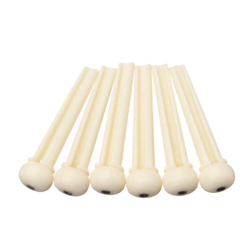 6 Pcs Guitar Bridge Pins Plastic String End Peg pour le remplacement de guitare acoustique