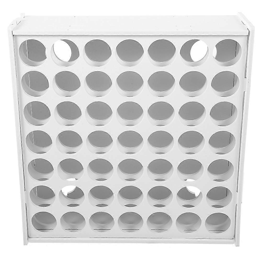 Wooden Paint Rack Organizer with 49 Slots for Craft Paint Storage and Bottle Holding