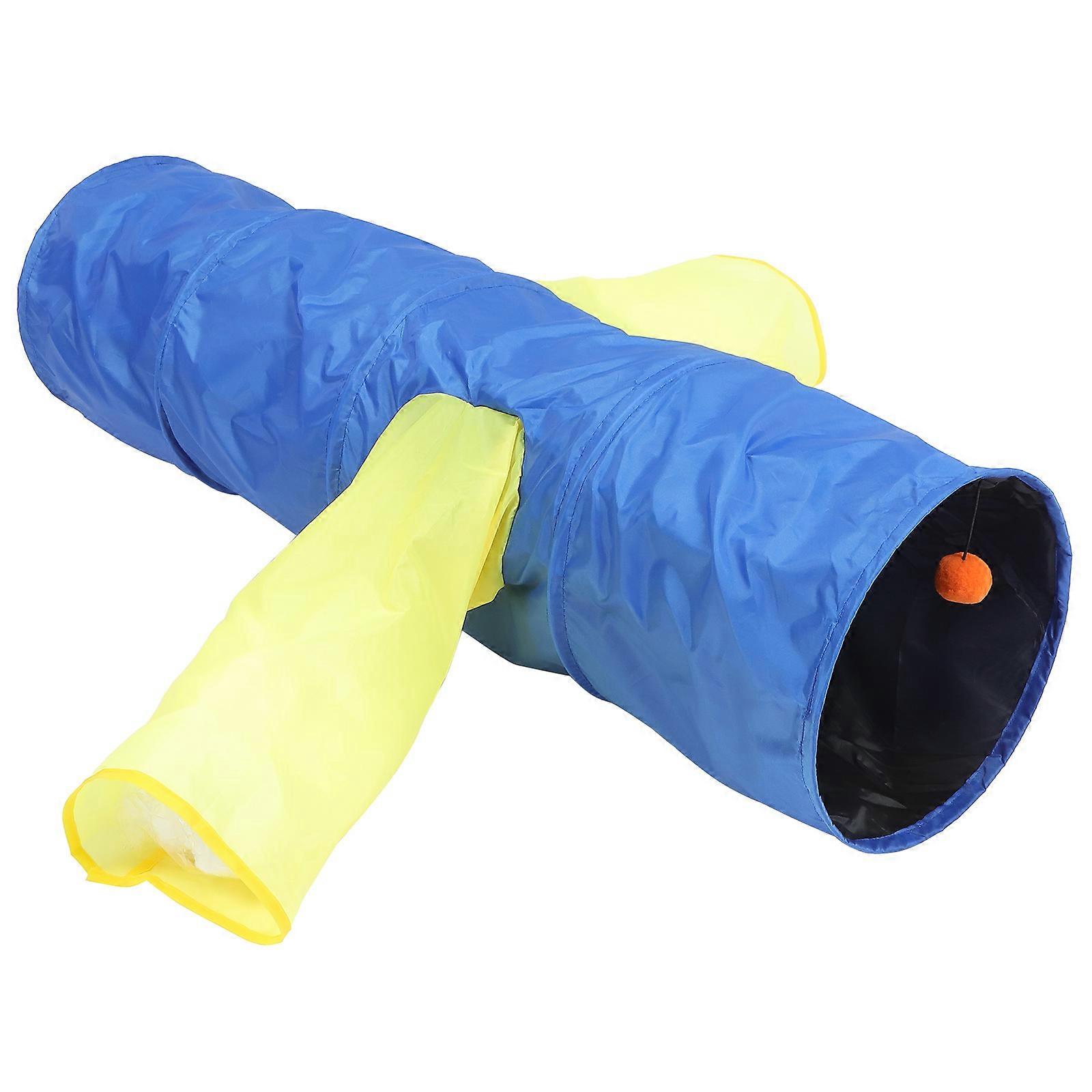Foldable Pet Tunnel for Cats   3 Channel Interactive Play Toy for Kittens, Compact Design for Easy Storage, Promotes Exercise & Stress Relief