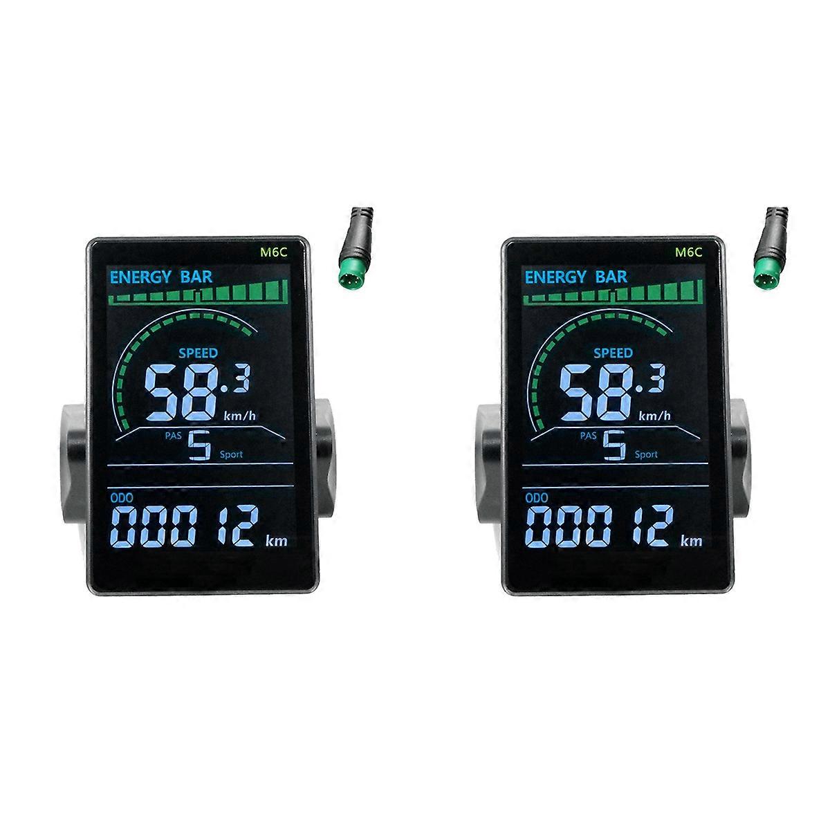 M6C Electric Bike LCD Display Meter 24V-60V E Scooter LCD Panel Color Screen with USB for Mountain E
