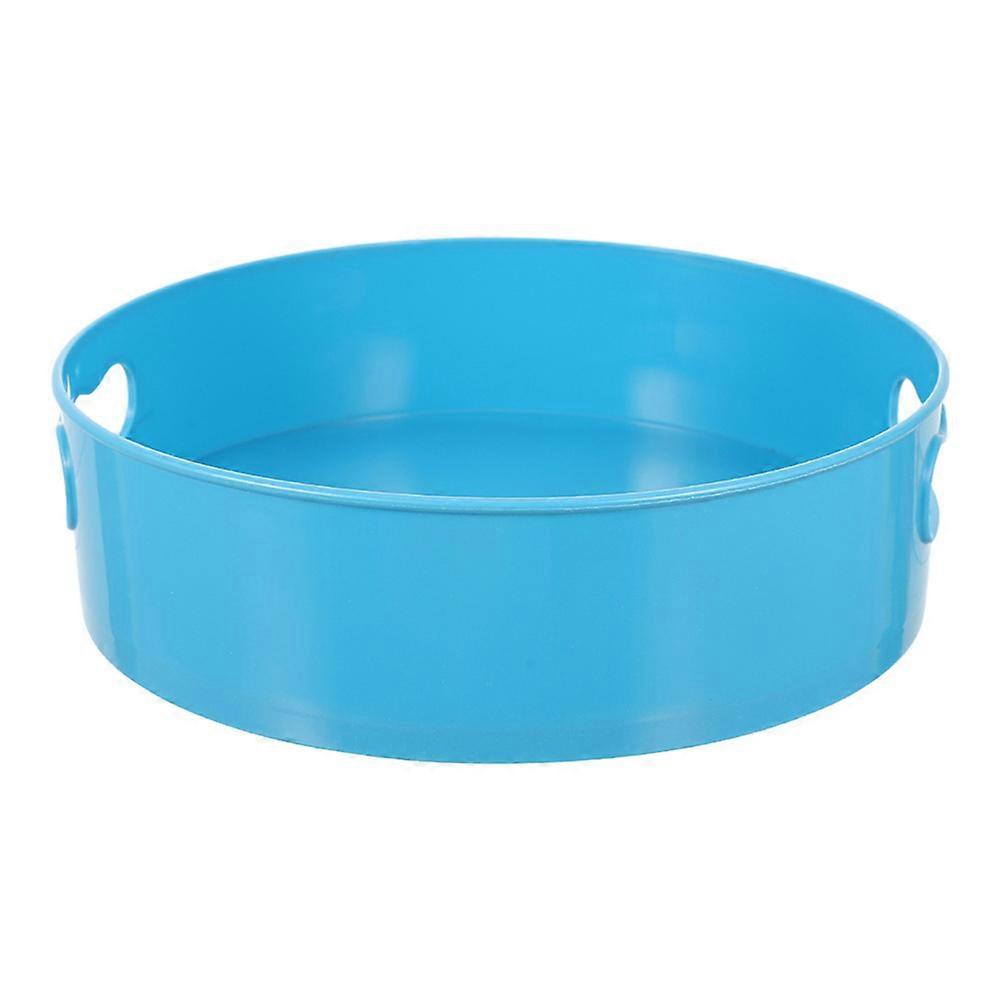 Blue Plastic Rotating Kitchen Spice Rack for Home Space Saving Modern Design Fits Any Decor