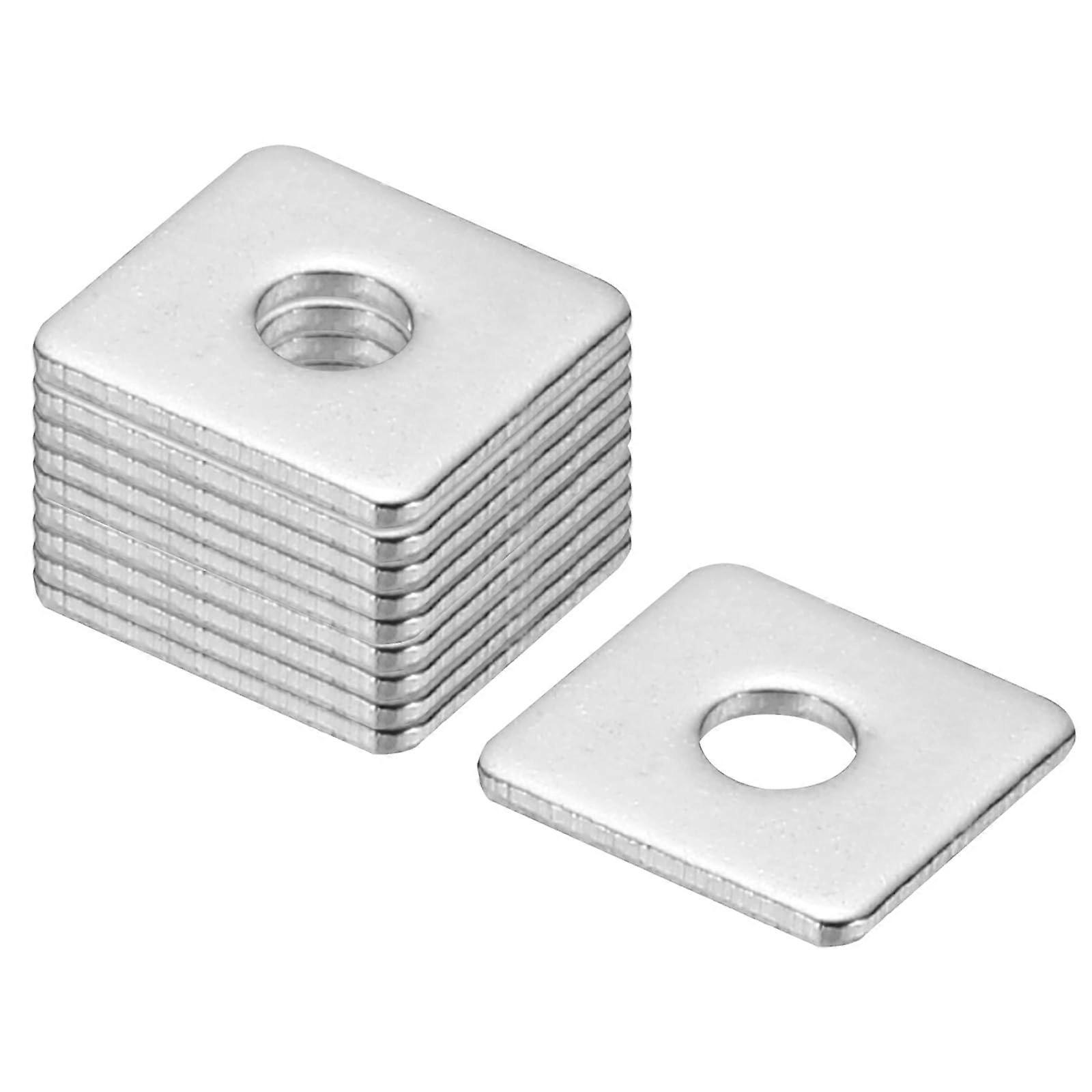 M3x10x1mm Square Washers, 24 Pieces Square Plate Washers Square Bracket Washers Bearing Plate Hardware Fastening Nut Bolt Gasket