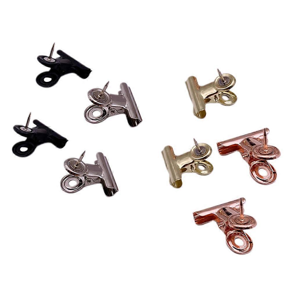 Mini Metal Paper Clips Practical Design for Daily Users Corrosion-Resistant Coating 8Pcs