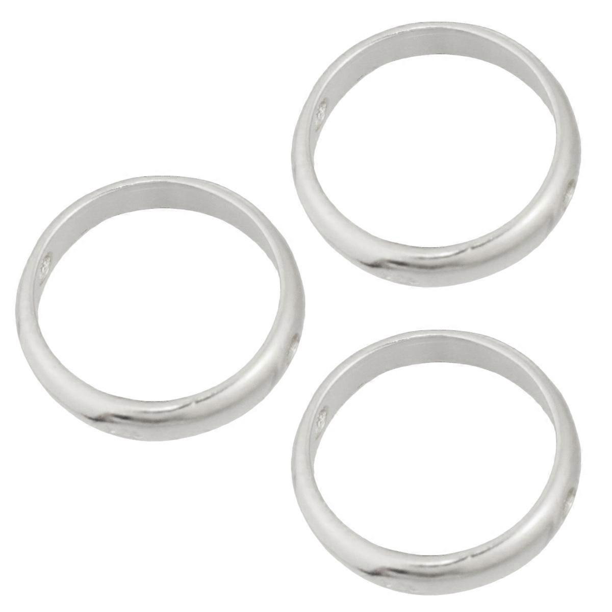 DIY Jewelry Making Silver Ring for Bracelet with Hole Perfect for Craft Projects 3pcs Set Outer Diameter 11mm Inner Diameter 8.5mm