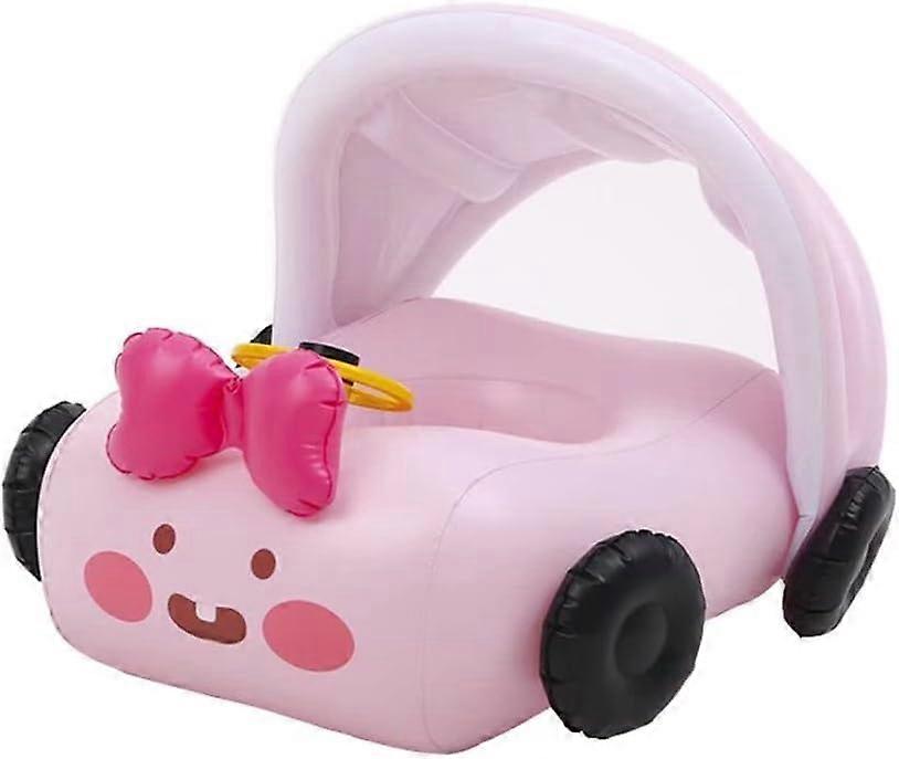 Adorable Baby Pool Float Car Shape with Sun Canopy for 1 to 5 Years