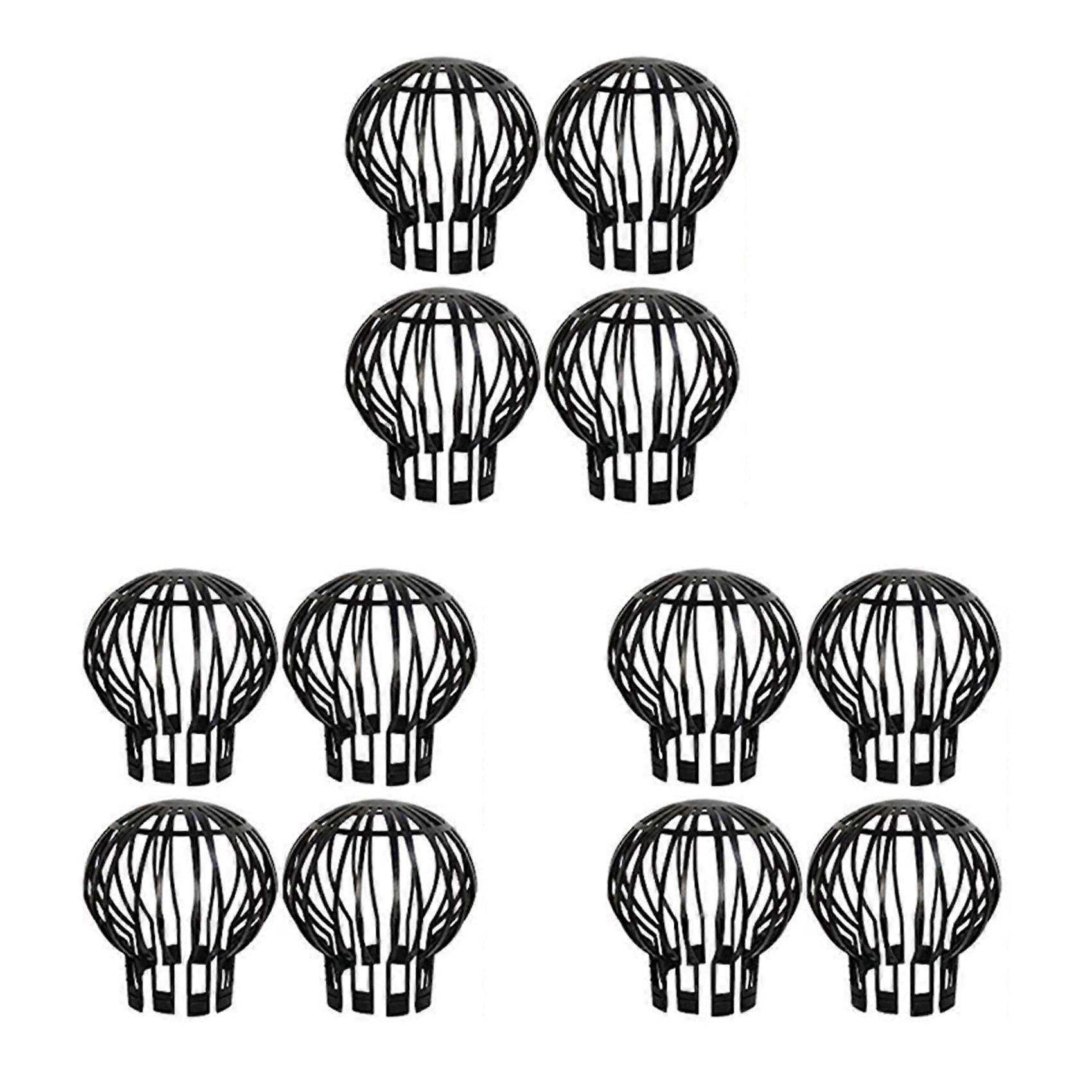 12PCS Gutter Guard Downspouts Filter Strainer Leaf Debris Branches Roof Moss From Clogging the Pipes