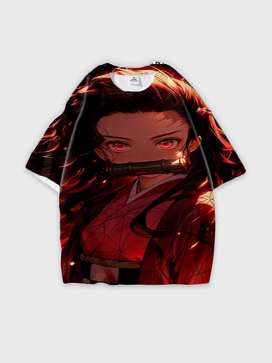 T-shirt round neck Character Pattern loose short sleeve P3259