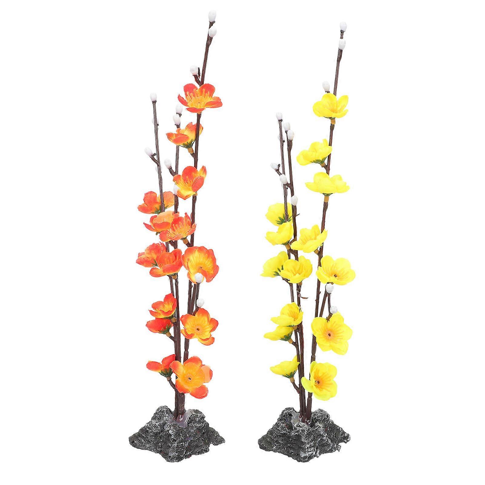 Διακοσμητικά διακοσμητικά πιάτων Sashimi 2Pcs τεχνητά στολίδια λουλουδιών για την ιαπωνική κουζίνα Παρουσίαση 31x6cm μοναδικό ύφος