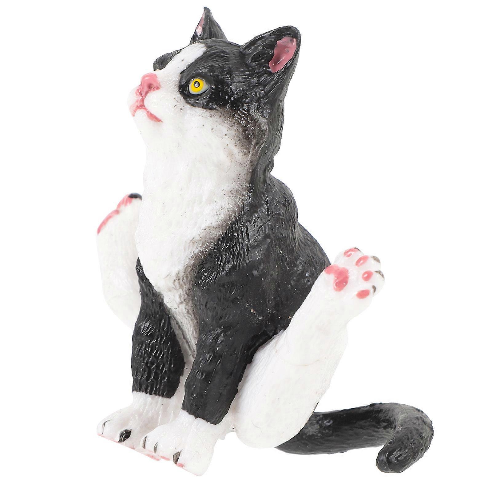Artificial Cat Figure Cat Model Decorative Cat Decor Collectors Pet Lovers Shelf Use 1Pack