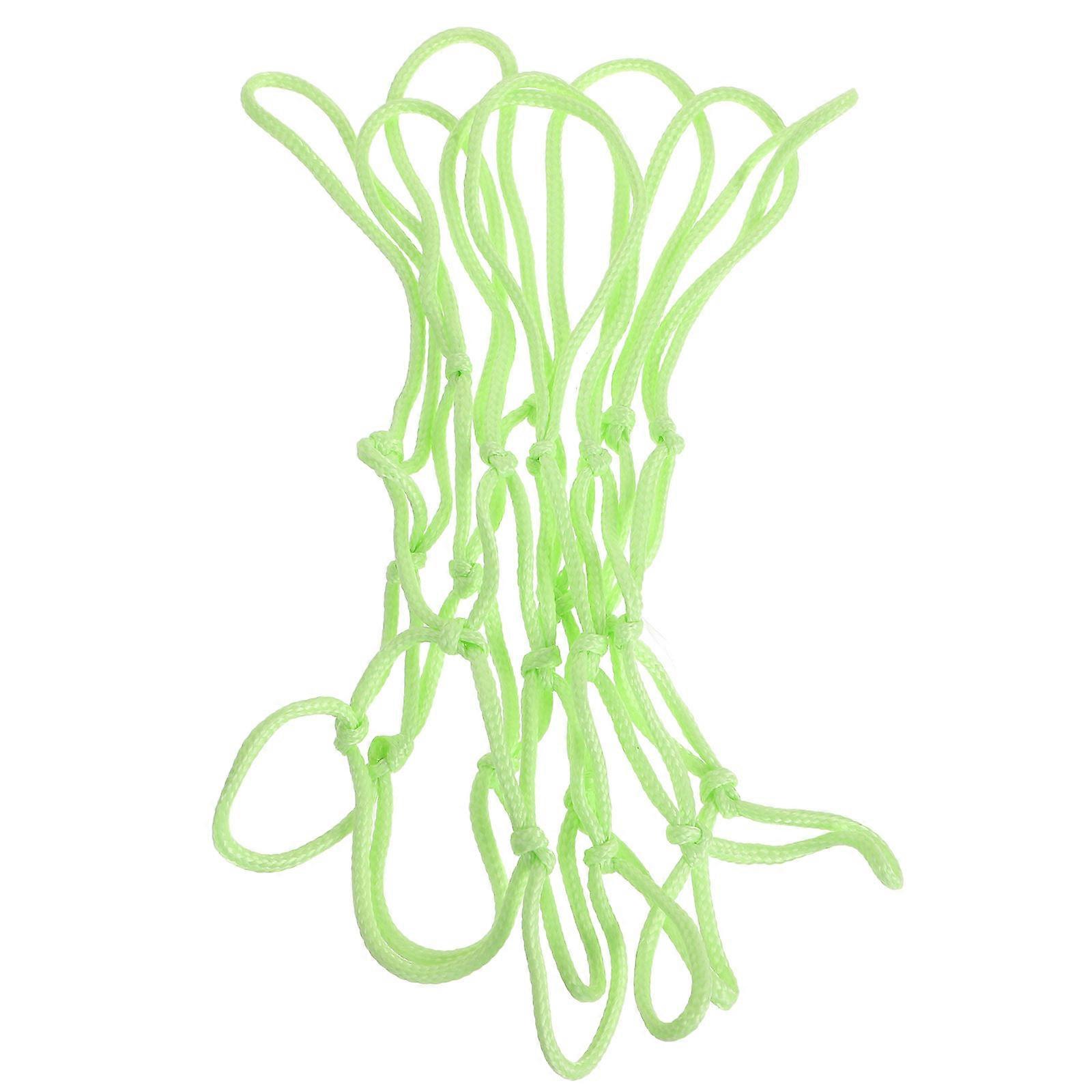 Portable Basketball Net Replacement Made of Nylon for Outdoor Sports Green Color Fits Most Standard Hoops