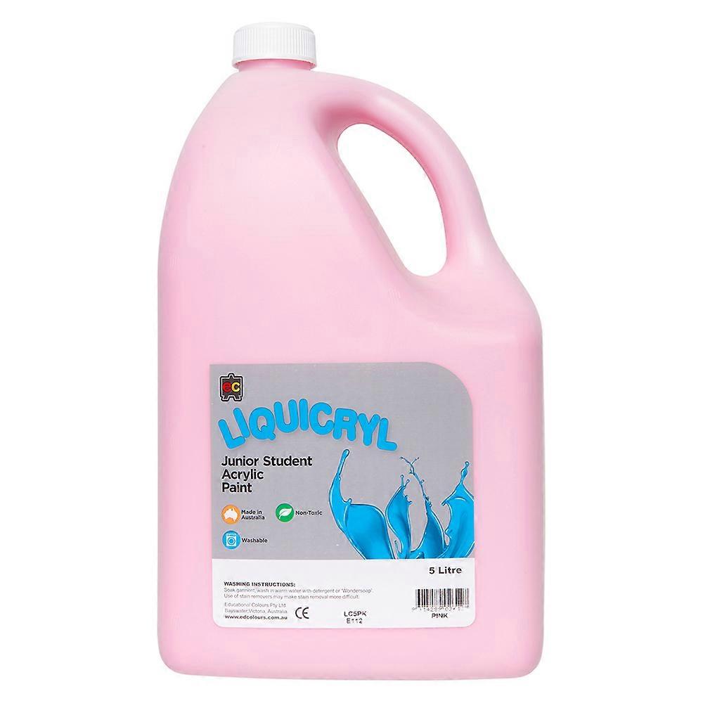 Educational Colours Liquicryl Junior Student Pink Acrylic 5L