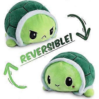 Peluche tartaruga reversibile Happy Sad Turtle Teddy Mostra il tuo stato d'animo con Flip Tw a doppia faccia