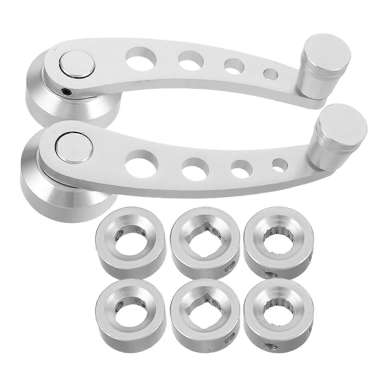 Universal Car Window Crank Handle Replacement Manual Aluminum Alloy Black Durable for Classic Pair