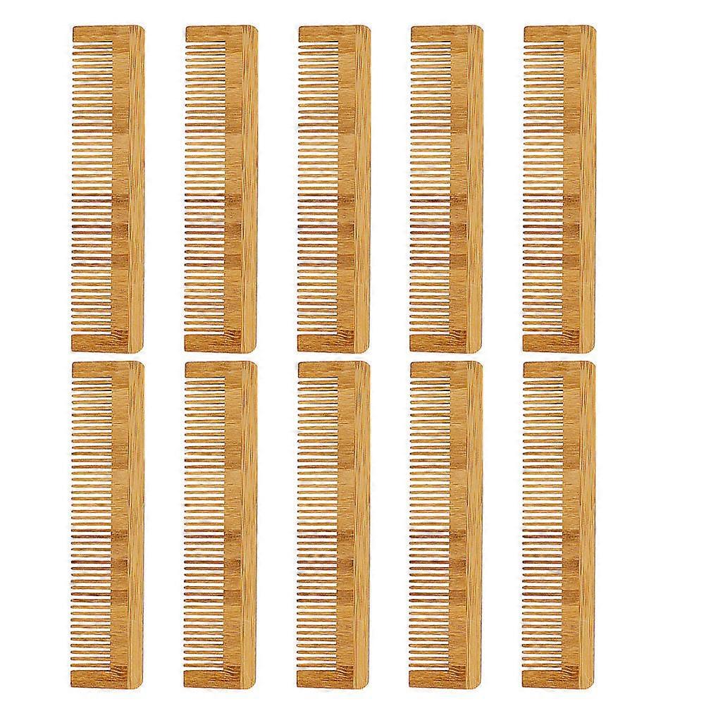 Women Combs Bamboo Hairdressing Comb Detangling For Everyday Use Fine Tooth Design 10Pcs