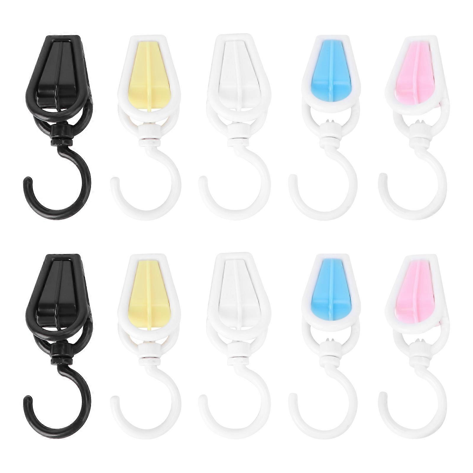 10Pcs Plastic Swivel Laundry Clips for Clothes at Home (Assorted Colors)