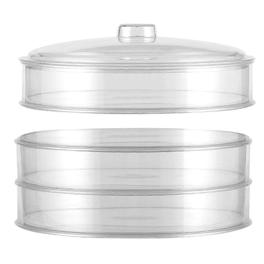 Tea Storage Box Household Item Home Decoration Three Layers 20.7x20.7cm Acrylic Moisture-Proof 1Set