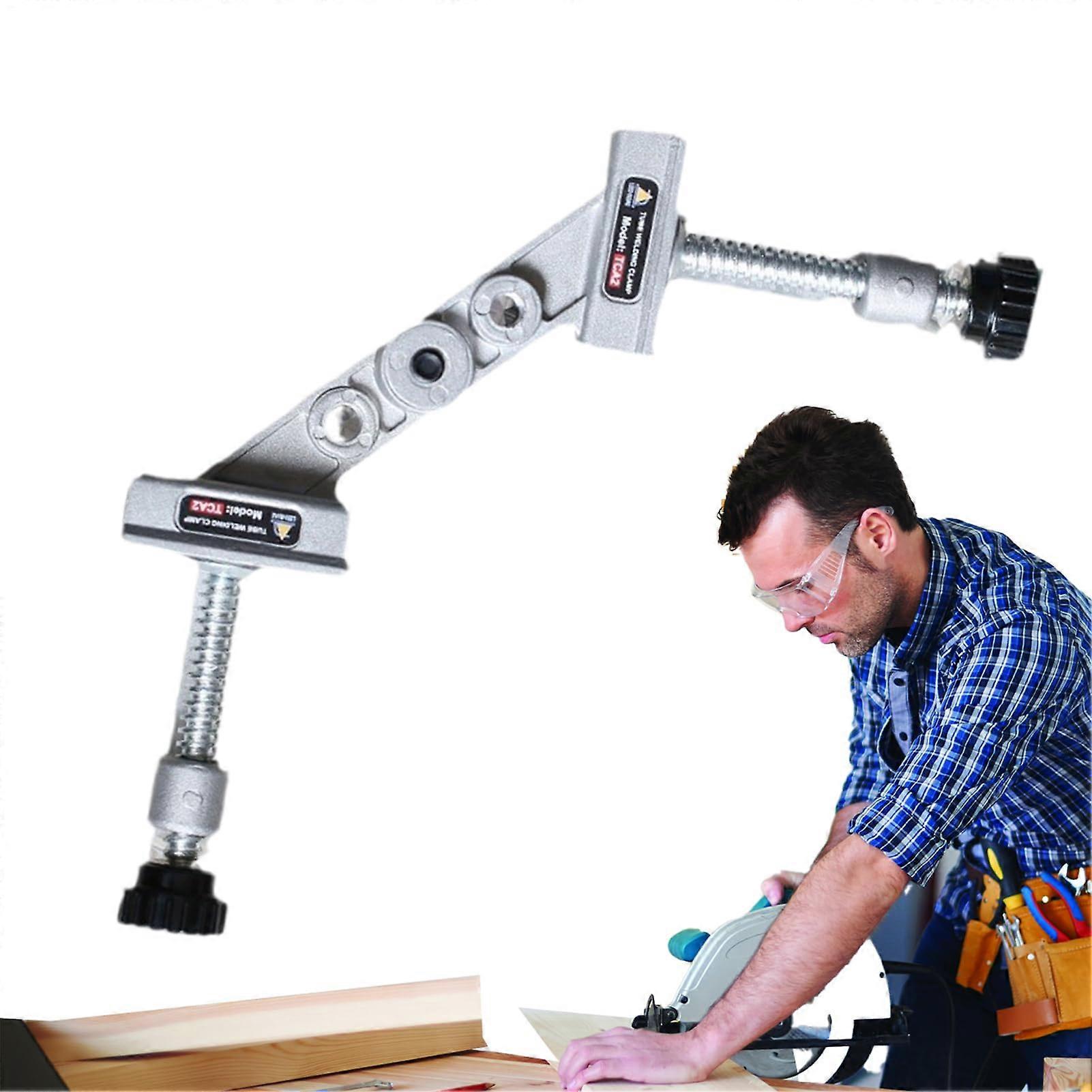 90-Degree Corner Clamp – Adjustable Welding Clamp, Aluminum Pipe Alignment Tool for Welding Frames