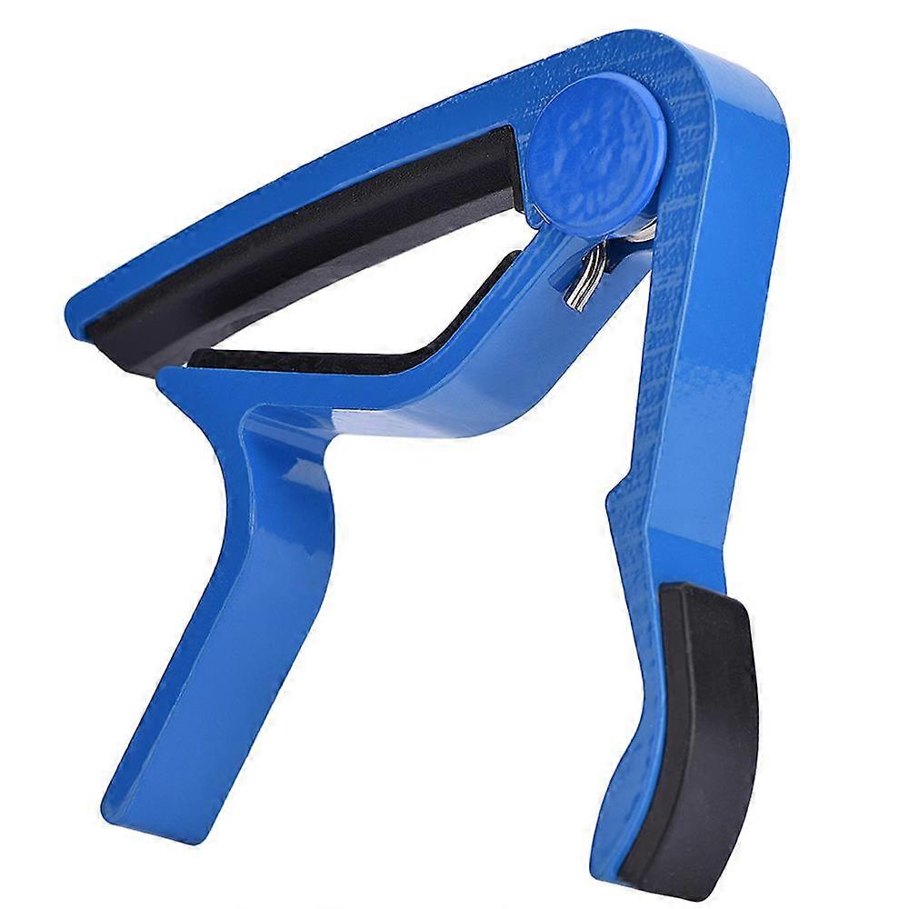 Portable Quick Change Clamp Handheld Tuner Capo for Folk Guitar in Blue