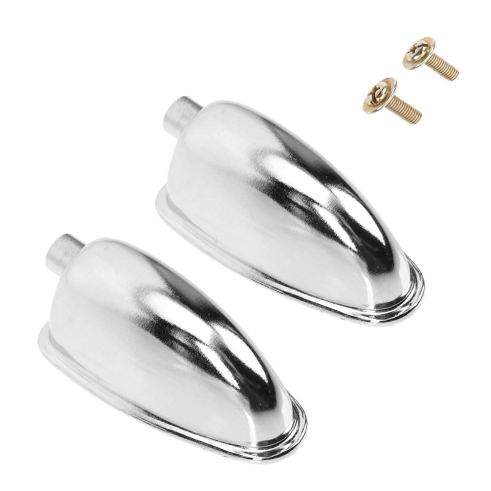 Drum Accessories 2 Sets Snare Drum Lug Connectors Replacement Parts 5.5X2.5Cm Practical Silver Color Simple Design For Musicians