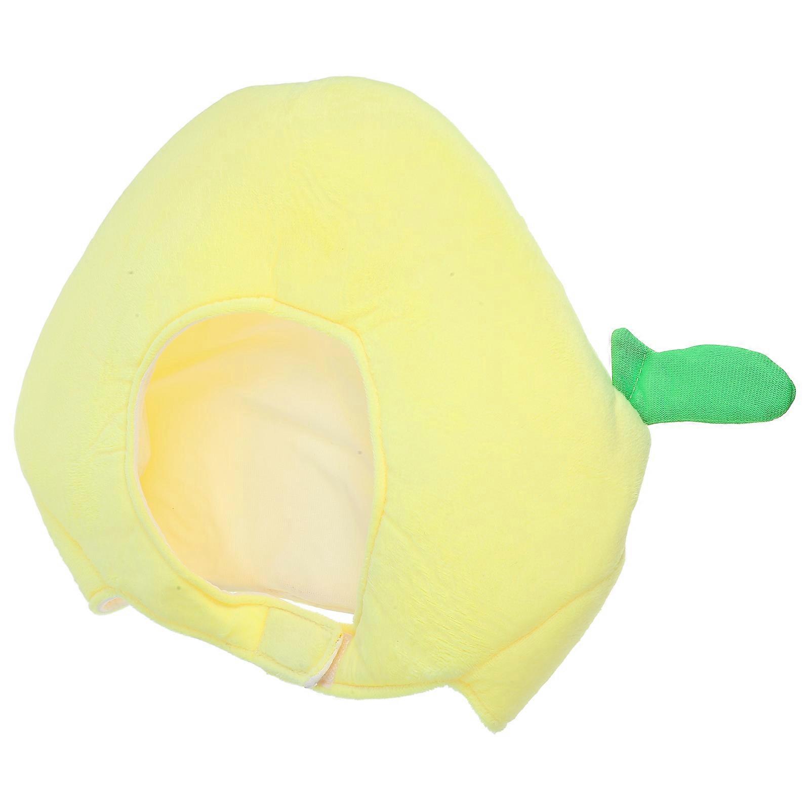 Yellow Lemon Shaped Plush Hat for Photo Prop and Daily Use Carnival Party Decor